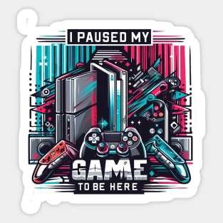 Gamer, Paused Game Sticker